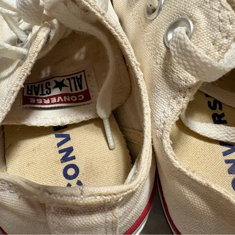 Converse Cream Canvas Sneakers